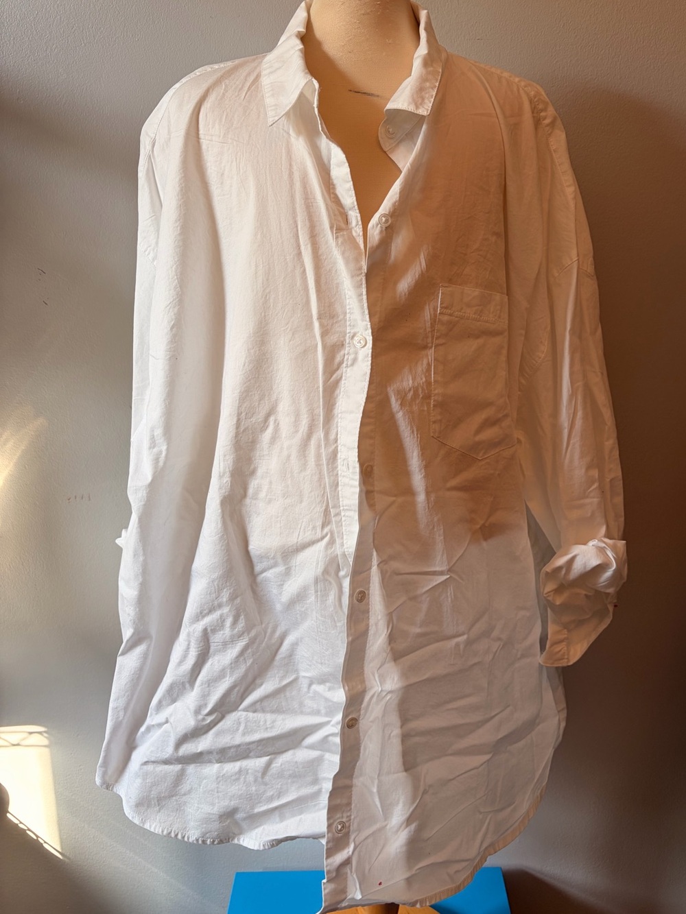 Boyfriend Cotton White Button-Down Shirt